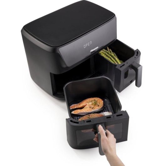 Airfryer Hisense HAF2700DCD Double Panier 11L 2700W 8 Programmes Double Résistance