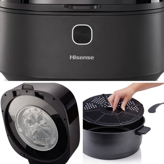 Heteluchtfriteuse Hisense HAF1350DR 6,7L 1350W met Automatische Roerarm