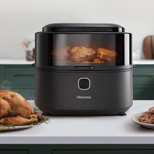 Heteluchtfriteuse Hisense HAF1350DR 6,7L 1350W met Automatische Roerarm