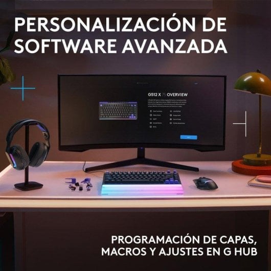 Teclado Logitech G512 X 98 DUAL SWAP magnético compacto RGB LIGHTSYNC