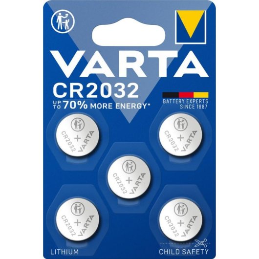 Pila Varta 06032 CR2032 Litio 3V 5 pezzi