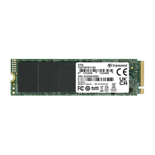 Disco Duro Transcend PCIe SSD 115S 250 GB M.2 3200 MB/s NVMe 3D NAND