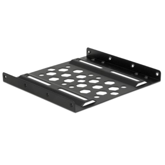 Panel de instalación Delock 21287 para unidad 2.5" en bahía 3.5" aluminio negro