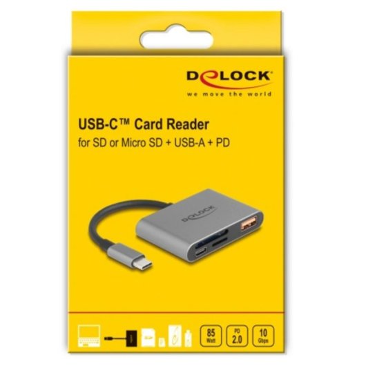 Lector de tarjetas DeLOCK 91016 USB 3.2 Gen 2 Type-C