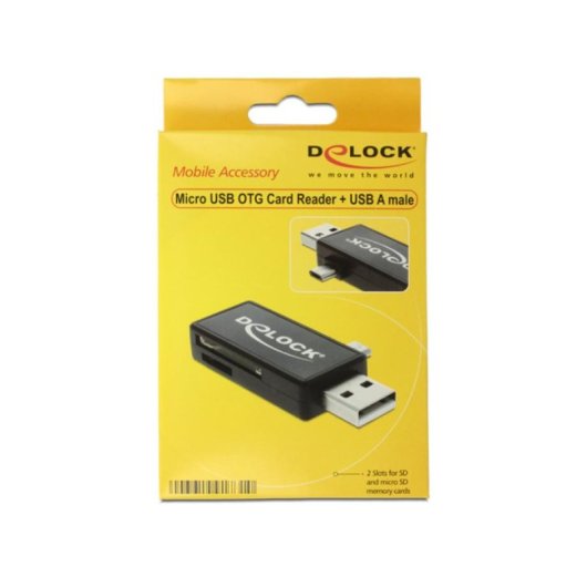Leitor de cartões Delock 91731 USB 2.0 para MicroSD e SD