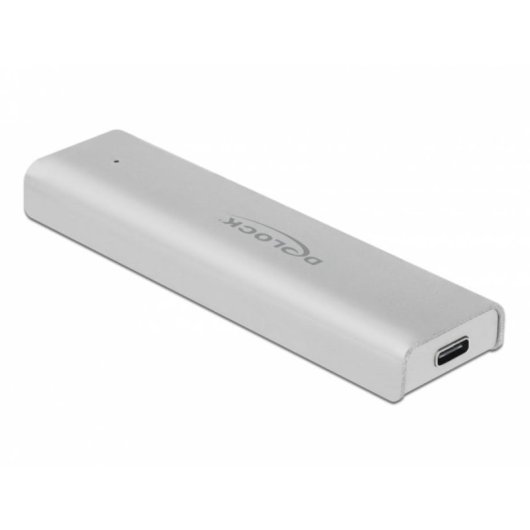 Caixa externa Delock M.2 NVMe PCIe Alumínio Prateado USB Type-C 10 Gbps