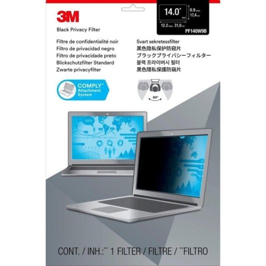 Filtro de Privacidad 3M para Monitor 14" Antirreflejos 16:9
