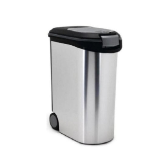 Recipiente de armazenamento Curver Metallic 54 L com tampa e rodas