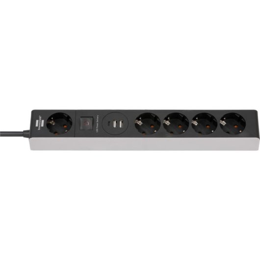 Regleta Brennenstuhl 1159780615 5 Tomas Angular con 3 USB 45W Interruptor