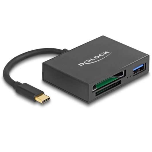 Lector de tarjetas DeLOCK 91711 SD XQD USB 5000 Mbit/s