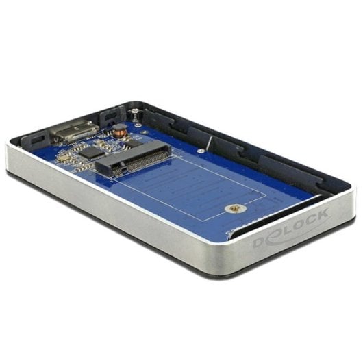 Caja PC Delock 42594 M.2 Aluminium Noir Argent avec Chiffrement AES 256-bit