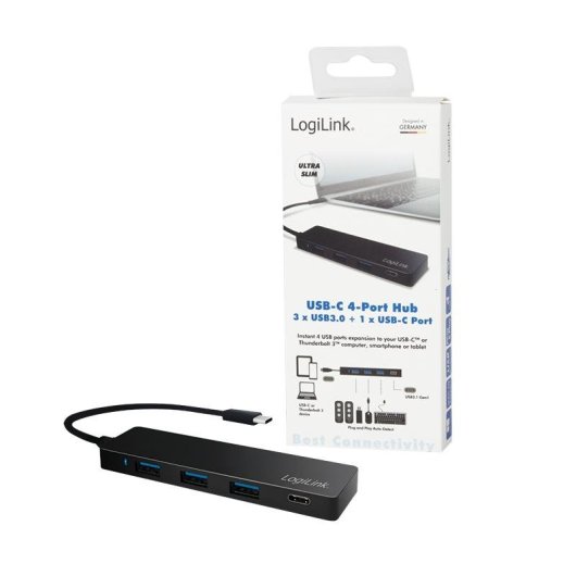 Hub LogiLink 4 Ports 5000 Mbit/s USB 3.2 Gen 1 UA0311 Schwarz Android