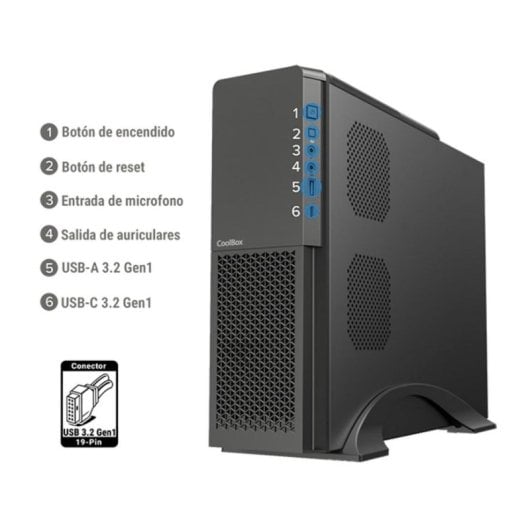 Carcasa Coolbox T313 SFF con Fuente 300W USB-C 3.2 Gen1