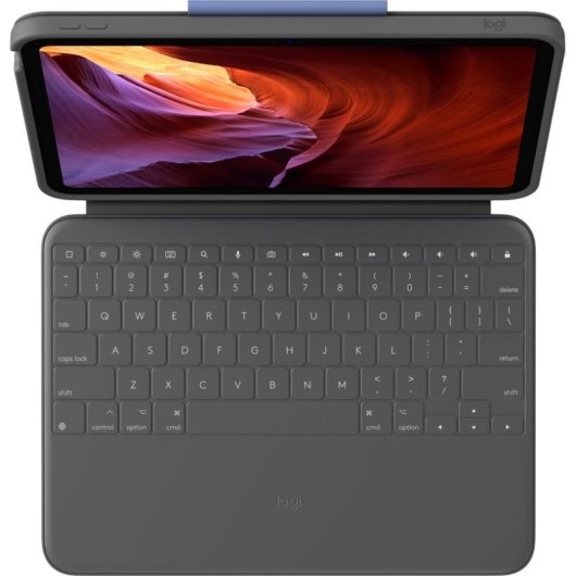 Teclado Apple Logitech Rugged Folio magnético QWERTZ Alemán para iPad con Smart Connector