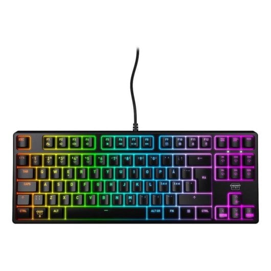Teclado Cherry XTRFY K4V2 mecánico compacto RGB con switches Cherry MX2A Red