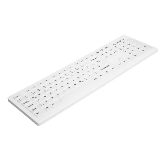 Teclado Cherry Medical IP68 USB 105 teclas resistente y fiable para entornos médicos
