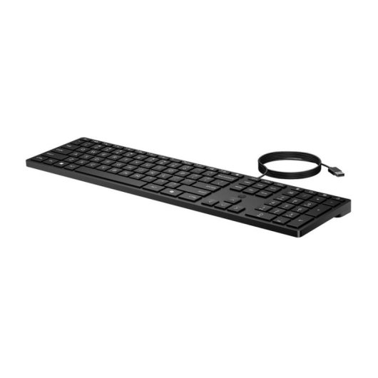 Teclado HP 320K membrana completo con cable USB negro para oficina
