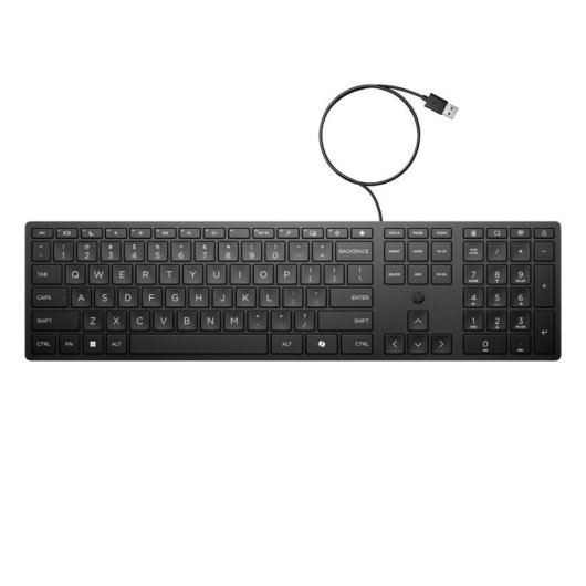Teclado HP 320K membrana completo con cable USB negro para oficina