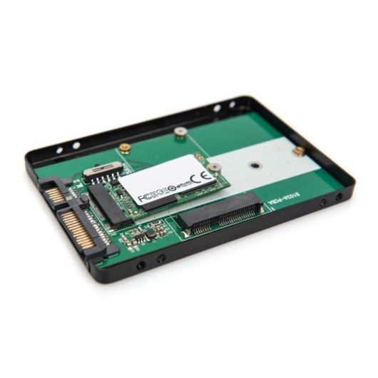 Boîtier PC Digitus Adaptateur SSD M.2 mSATA 2,5" Aluminium Noir Compact