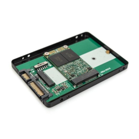 Boîtier PC Digitus Adaptateur SSD M.2 mSATA 2,5" Aluminium Noir Compact
