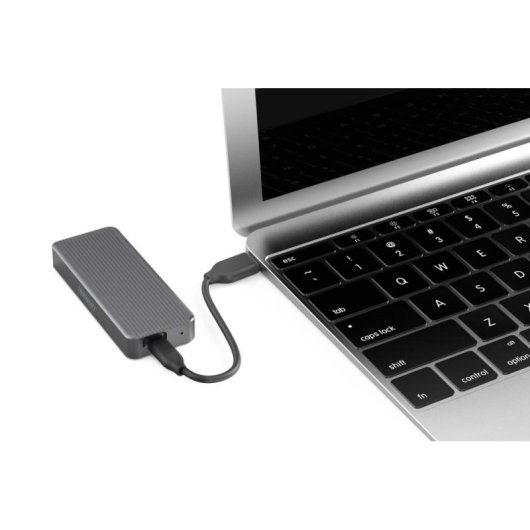 Caja PC Digitus DA-71157 M.2 Alumínio Preto USB Type-C 20 Gbps