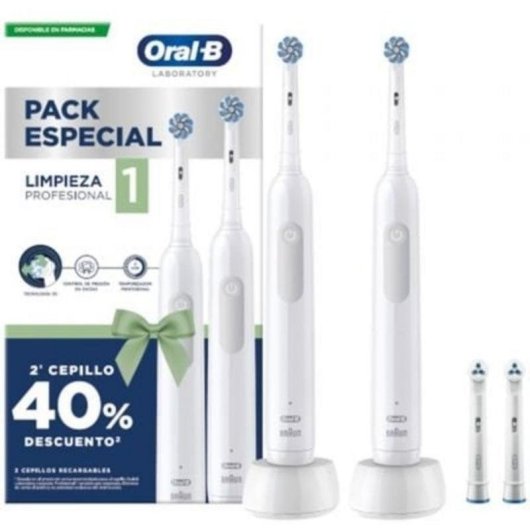 Escova de Dentes Oscilante Rotativo Oral-B Profissional 1 1 Modo 2 Cabeças Temporizador Bateria Longa Duração
