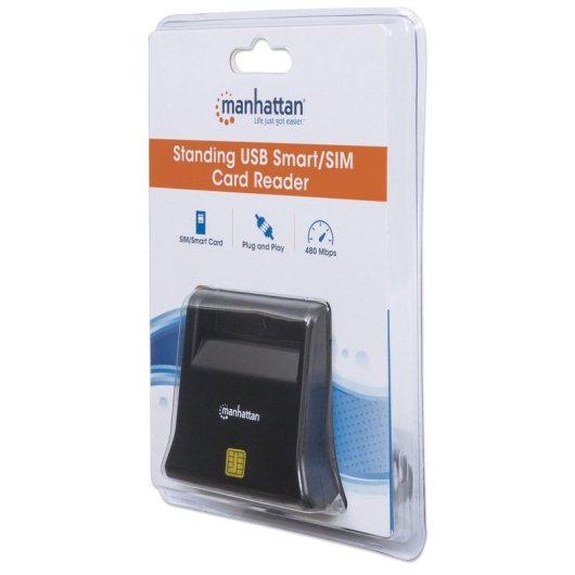Control de Acceso Manhattan Lector Tarjetas Inteligentes USB 2.0 3 Años Garantía