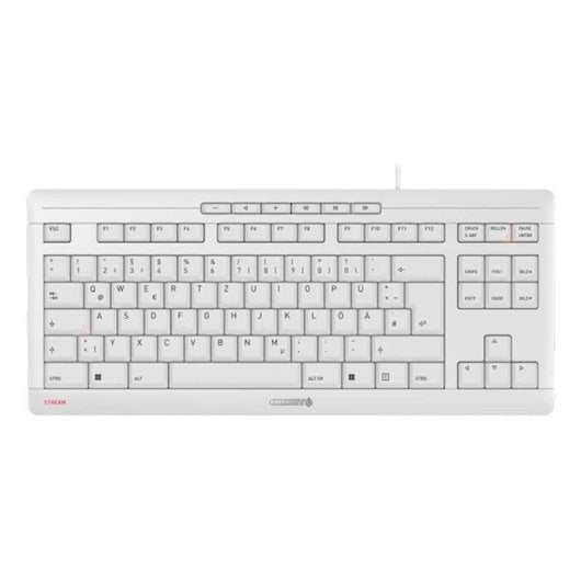 Clavier Cherry STREAM TKL compact à câble avec switch ciseaux et multimédia