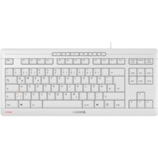 Clavier Cherry STREAM TKL compact à câble avec switch ciseaux et multimédia