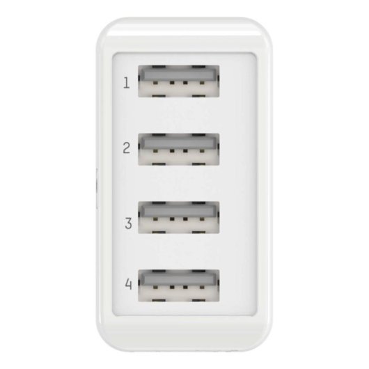 Carregador USB Ansmann HC430 4 portas 5V Branco