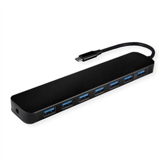 Hub Value 7 Ports 5 Gbps USB 3.2 Gen 1 Modell 14.99.5040 Aluminium Schwarz