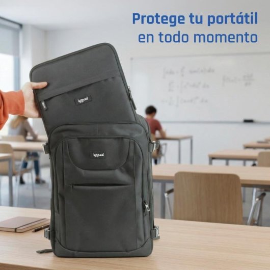Mochila Iggual Voyage Pro Tech para portátiles 15.6"-17" resistente al agua