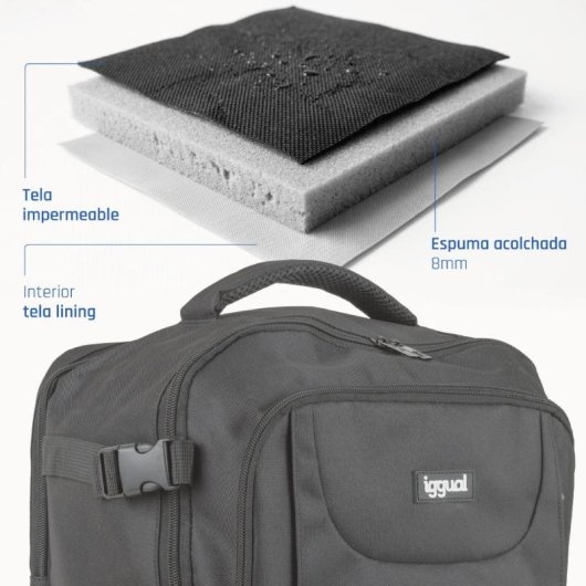 Mochila Iggual Voyage Pro Tech para portátiles 15.6"-17" resistente al agua