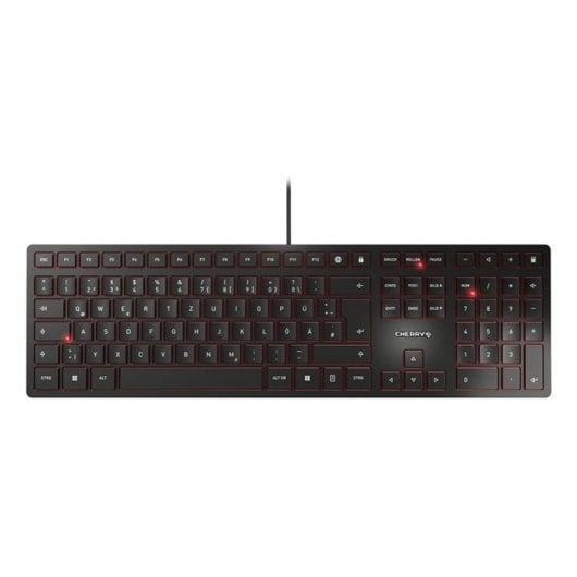Tastiera Cherry KC 6000 Slim cablata USB QWERTZ completa nera