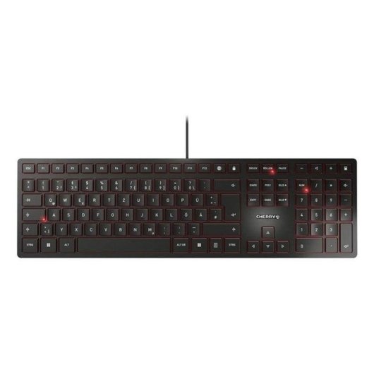 Tastiera Cherry KC 6000 Slim cablata USB QWERTZ completa nera