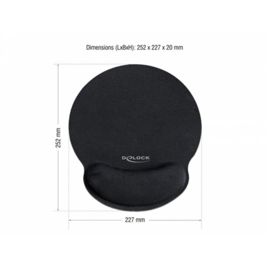 Tapis de souris Delock 12559 avec repose-poignet antidérapant