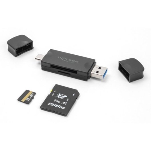 Lecteur de cartes DeLOCK 91020 USB 3.2 Gen 1 Type-A/Type-C