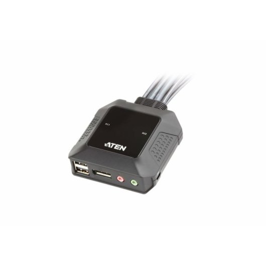 Interruptor KVM Aten CS22DP 2 puertos DisplayPort USB con cable