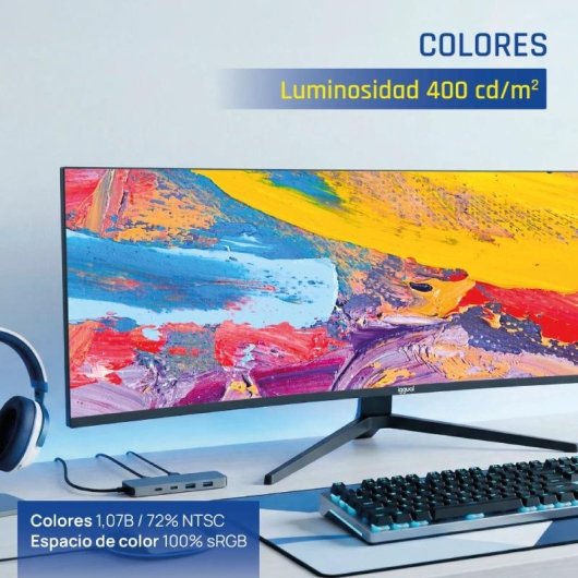 Monitor Iggual MM AA 49" UltraWide 5K 240Hz VA Curvo Altura Ajustável 1ms FreeSync HDR