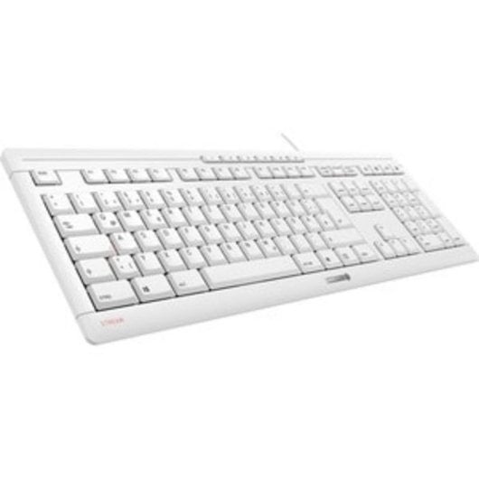Clavier Cherry Stream complet QWERTZ blanc avec touches multimédia USB