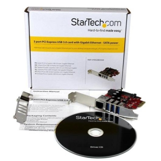 Placa de Rede StarTech.com PCI Express USB 3.2 Gen 1 5Gbps Ethernet Gigabit