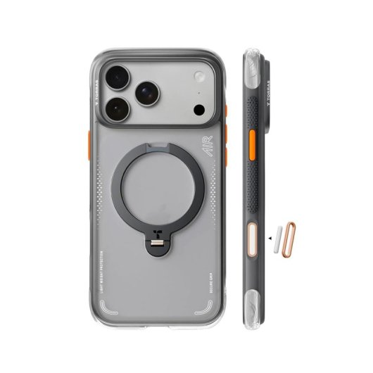 Torras Funda Para Iphone 17 Pro Max – Carcasa Con Magsafe Y Soporte Giratorio Ostand Q3 Air Negra, Protección Y Ajuste P