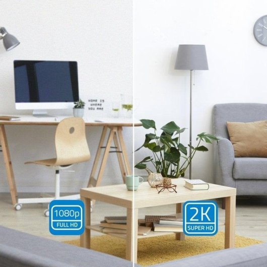 Nivian Seguridad Pro Pack 2 Cámaras WiFi interior+exterior app TUYA, audio bidireccional,motorizadas