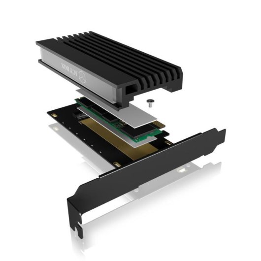 Scheda di Interfaccia ICY BOX IB-PCI214M2-HSL PCIe 4.0 M.2 Nero Passivo