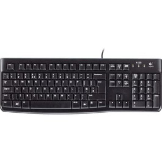 Clavier Logitech K120 à membrane complet USB QWERTZ blanc pour bureau