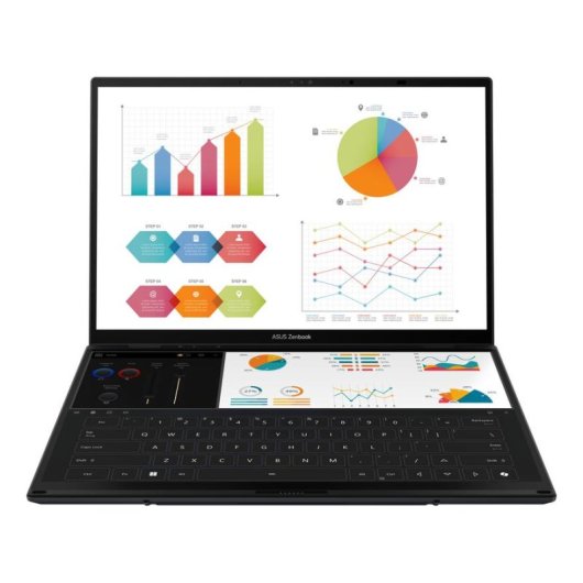 Portátil Asus Zenbook Duo OLED UX8406CA 14 pulgadas Intel Core Ultra 7 255H 32GB 1TB SSD Windows 11 Home Arc 140T doble 