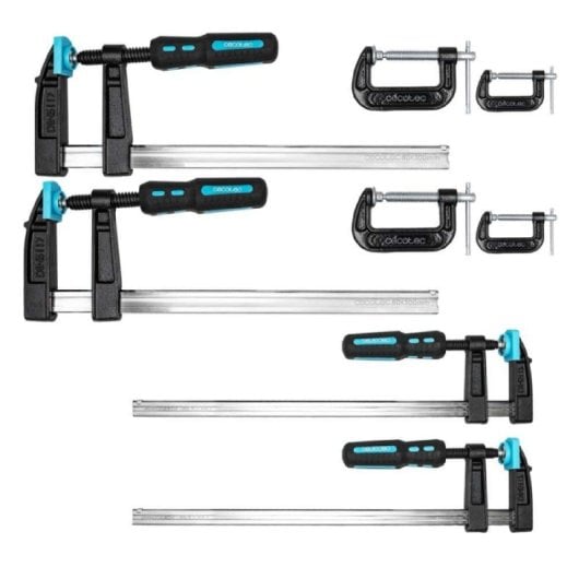 Cecotec Sargentos De Barra 8 Piezas Strongcomfort 4400 Force. Presión Hasta 300kg, Normativa Din 5117