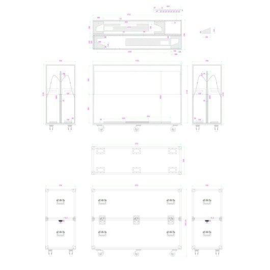 Kimex Flight Case Para Dos Pantallas De Tv 55"-70"