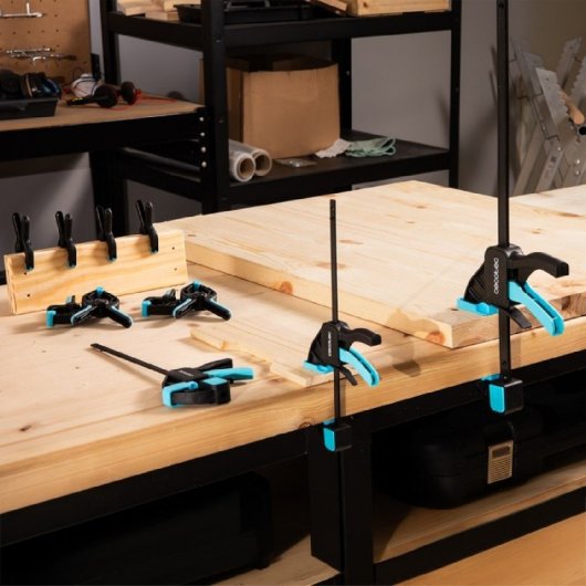 Cecotec Sargentos De Barra 12 Piezas Strongcomfort 740 Instant Evolution. Liberación Rápida, Hasta 70kg De Fuerza, Cabez