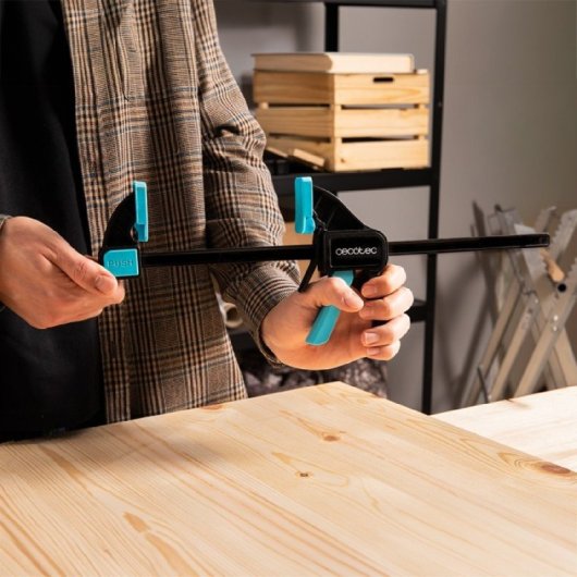 Cecotec Sargentos De Barra 12 Piezas Strongcomfort 740 Instant Evolution. Liberación Rápida, Hasta 70kg De Fuerza, Cabez